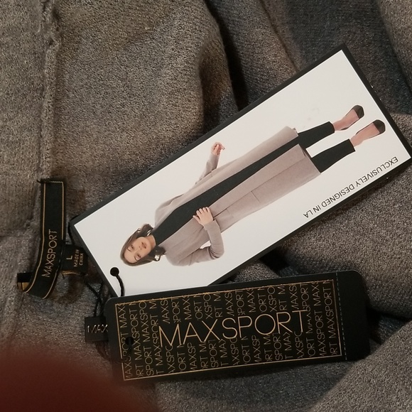 Max Sport Women Maxi Open Front Cardigan  Size L Gray Heather Abalone - Picture 3 of 12